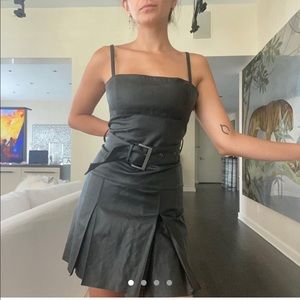 VINTAGE black leather dress, iconic piece